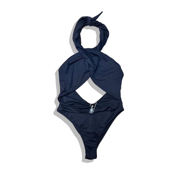 Free People x Reina Olga Italian Stallion One Piece Swimsuit Black Large - Picture 10 of 12